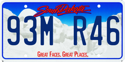 SD license plate 93MR46