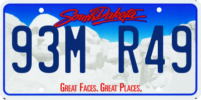 SD license plate 93MR49