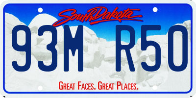 SD license plate 93MR50