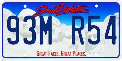 SD license plate 93MR54