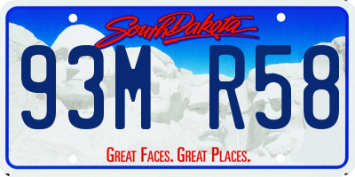 SD license plate 93MR58