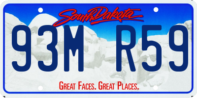 SD license plate 93MR59