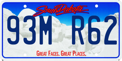 SD license plate 93MR62