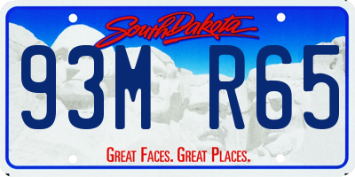 SD license plate 93MR65