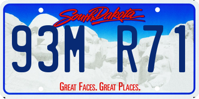 SD license plate 93MR71