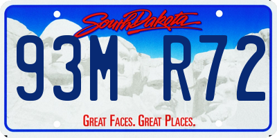 SD license plate 93MR72