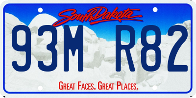 SD license plate 93MR82