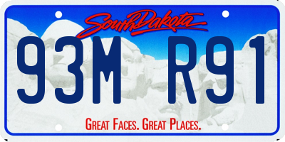 SD license plate 93MR91