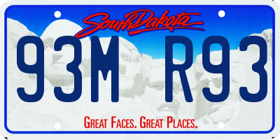 SD license plate 93MR93