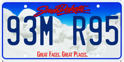 SD license plate 93MR95