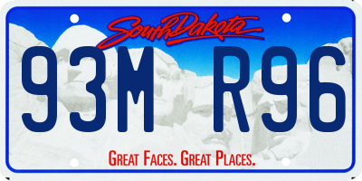 SD license plate 93MR96