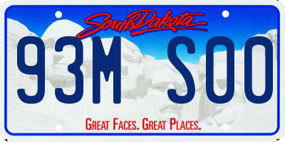 SD license plate 93MS00