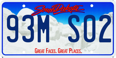 SD license plate 93MS02