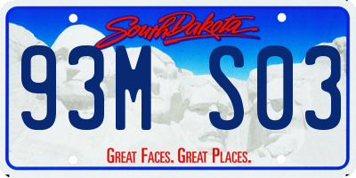 SD license plate 93MS03