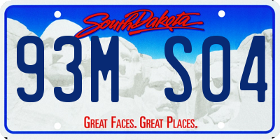 SD license plate 93MS04