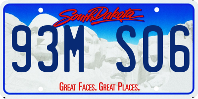 SD license plate 93MS06