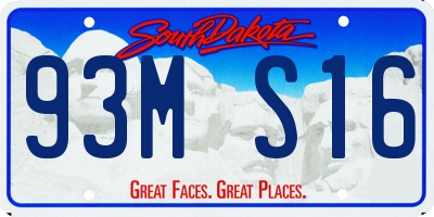 SD license plate 93MS16