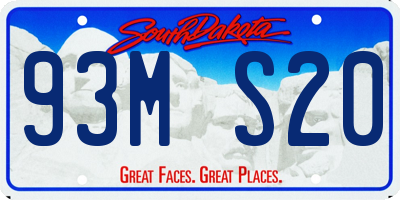 SD license plate 93MS20