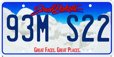 SD license plate 93MS22