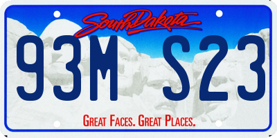 SD license plate 93MS23