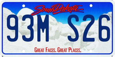 SD license plate 93MS26