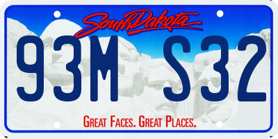 SD license plate 93MS32