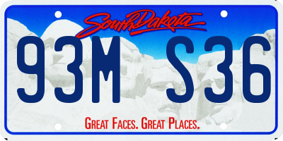 SD license plate 93MS36