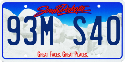 SD license plate 93MS40