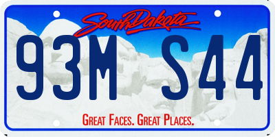 SD license plate 93MS44