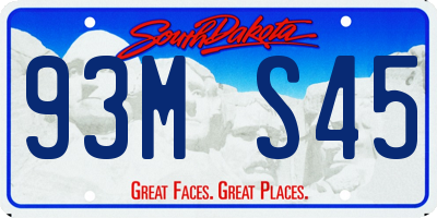 SD license plate 93MS45