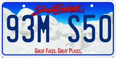 SD license plate 93MS50