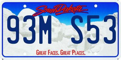 SD license plate 93MS53