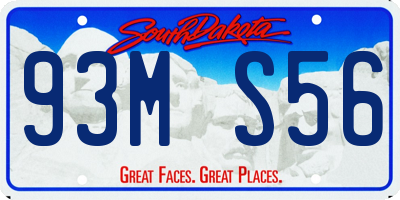 SD license plate 93MS56