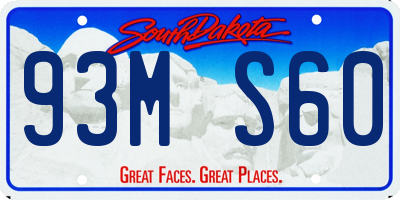 SD license plate 93MS60