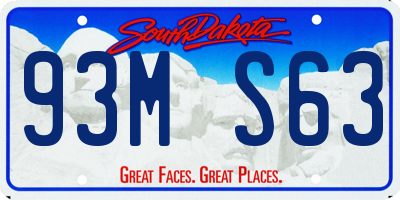 SD license plate 93MS63