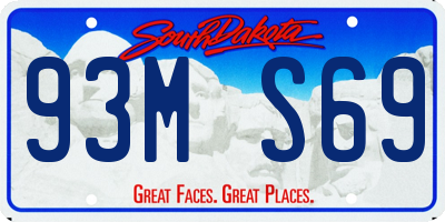 SD license plate 93MS69