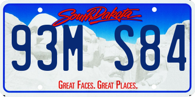SD license plate 93MS84