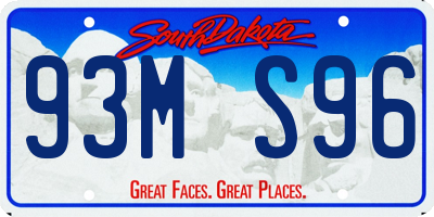 SD license plate 93MS96
