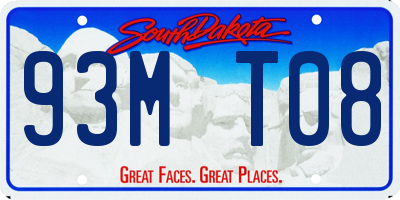 SD license plate 93MT08