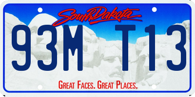 SD license plate 93MT13