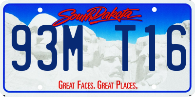 SD license plate 93MT16