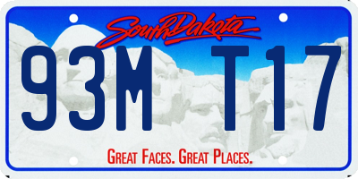 SD license plate 93MT17