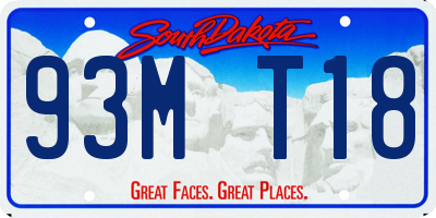 SD license plate 93MT18