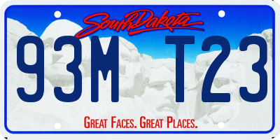 SD license plate 93MT23
