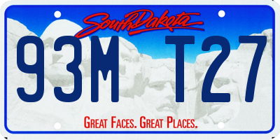 SD license plate 93MT27