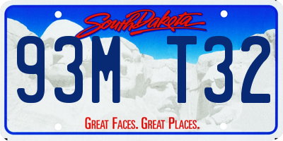 SD license plate 93MT32