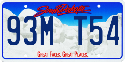 SD license plate 93MT54