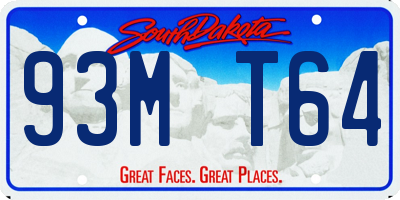 SD license plate 93MT64