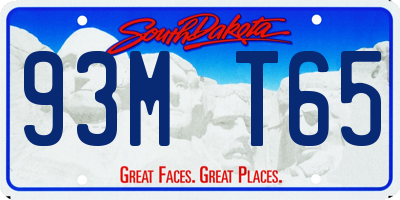 SD license plate 93MT65