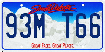 SD license plate 93MT66